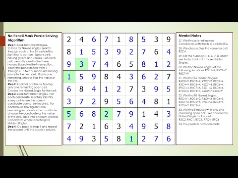dxSudoku #82 Solving Puzzles without Pencil Marks
