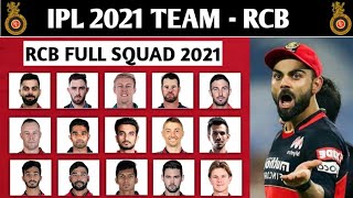IPL 2021 Royal Challengers Bangalore Full Squad | RCB Final squad 2021 | RCB players list ipl 2021
