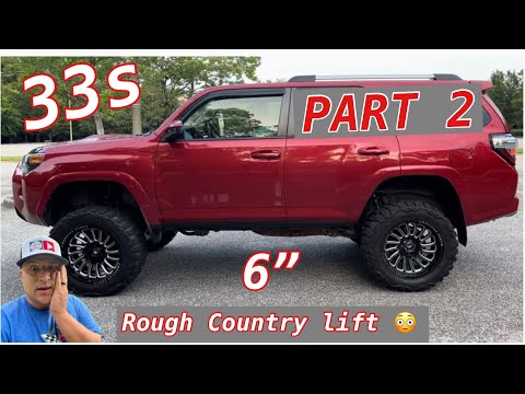 HOW TO INSTALL A 6 INCH ROUGH COUNTRY LIFT ON A TOYOTA 4RUNNER WITH 33 INCH TIRES PART 2 #howto