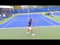 Roger Federer Training Court Level View - ATP Tennis Practice