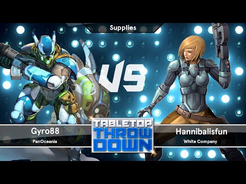 Tabletop Throwdown - Infinity BatRep - Supremacy - PanO (Gyro88) vs White Co (HannibalisFun)