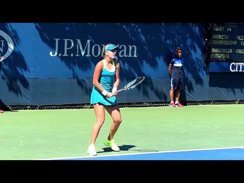Anastasia Potapova - Us open juniors 2015 - slow motion video