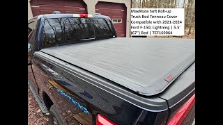 MaxMate Soft Roll-up Truck Bed Tonneau Cover 2021-2024 Ford F-150; Lightning 5.5