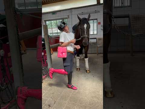 Pink is for everyone 😎💖 #viral #horse #equestrian #riding
