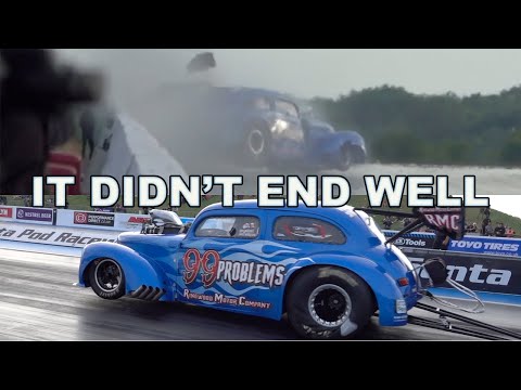 WILLYS SEDAN PRO DOORSLAMMER CRASHES INTO WALL