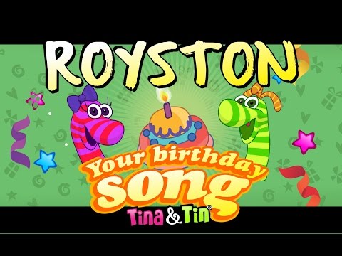 Tina&Tin Happy Birthday ROYSTON 😍 😘  (Personalized Songs For Kids)  🥁 👧 🧒