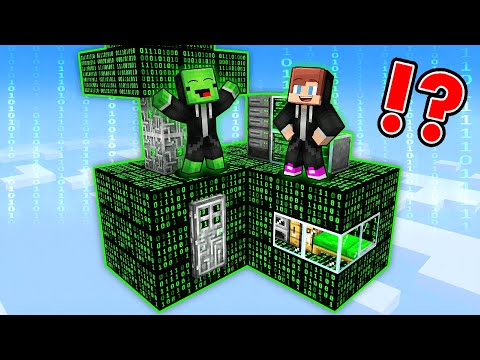 JJ and Mikey Survive on HACKER Skyblock in Minecraft - Maizen