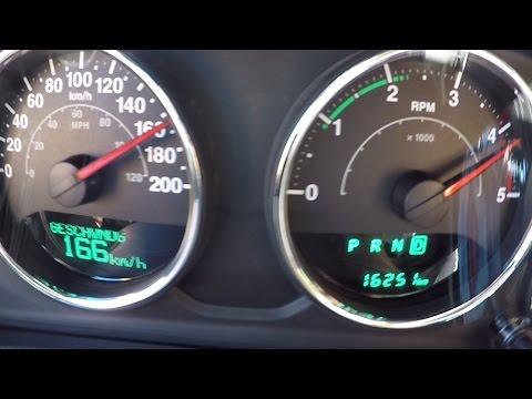 2016 Jeep Wrangler Unlimited 2.8  -  0-100 km/h 0-60 mph Tachovideo Beschleunigung Acceleration