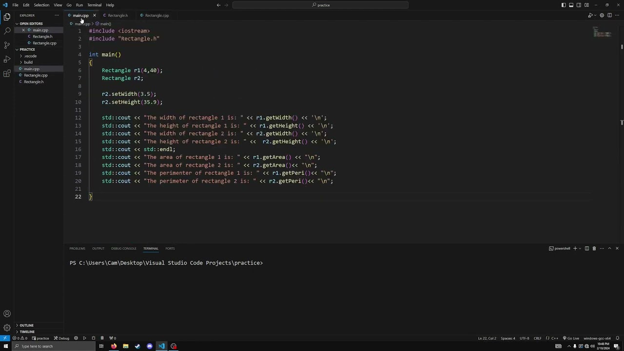 How to use header files in Visual Studio Code w/C++