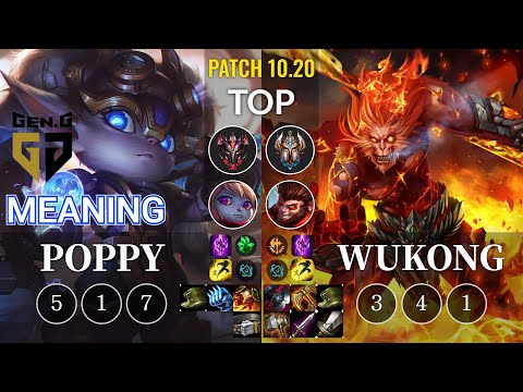 GEN Meaning Poppy vs Wukong Top - KR Patch 10.20