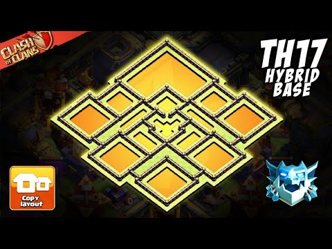 TH17 Hybrid Base Design 2026: Anti-3 Star Layout Optimized for War and Trophy Defense!