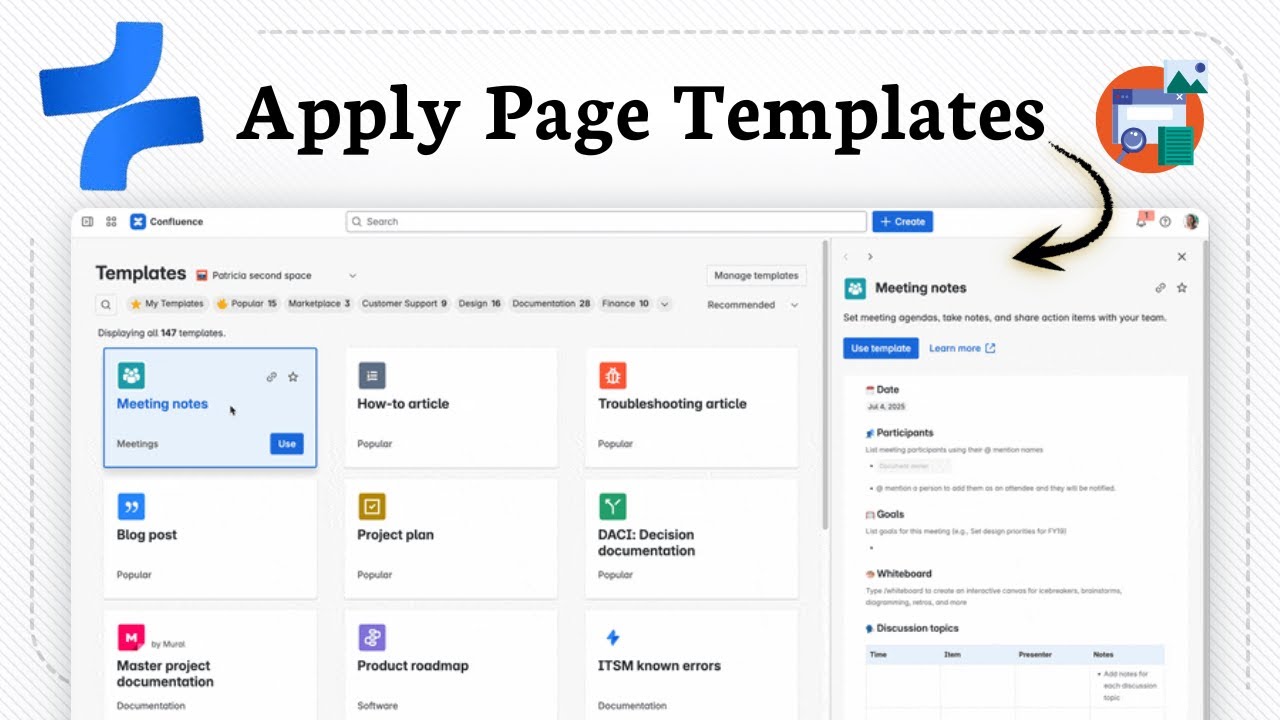 How to use Confluence Templates (for faster setup)