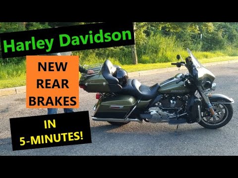 Harley Davidson Touring Bike - REAR BRAKE CHANGE in 5-minutes!