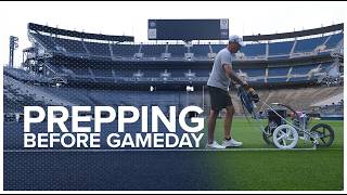 Prepping the field before the Penn State Whiteout Game!