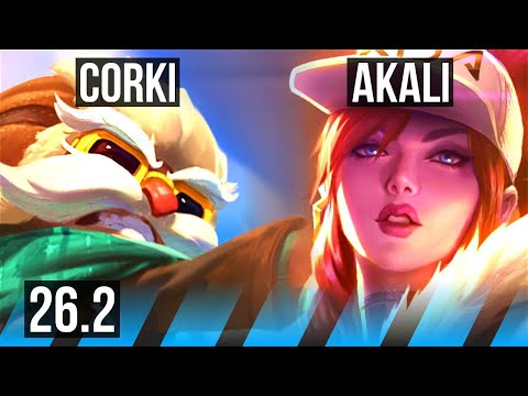 CORKI vs AKALI (MID) | KR Challenger | 26.2