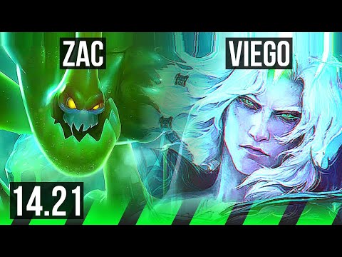 ZAC vs VIEGO (JGL) | Rank 7 Zac, 1700+ games | KR Challenger | 14.21