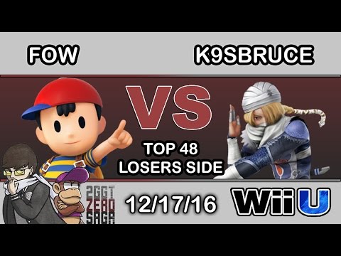2GGT: ZeRo Saga - K9sBruce (Sheik) Vs. FOW (Ness) Top 48 - Smash Wii U