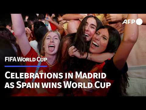 Video Thumbnail: Fans celebrate in Madrid and Barcelona as Spain win World Cup | AFP
