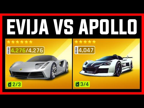 Asphalt 9 MAX Lotus Evija VS MAX Apollo N 🔥🔥