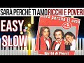 Sara' Perche' Ti Amo - Ricchi e Poveri - EASY SLOW Piano Tutorial 🎹 - video 4K🤙