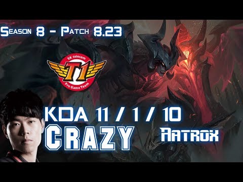 SKT T1 Crazy AATROX vs URGOT Top - Patch 8.23 KR Ranked