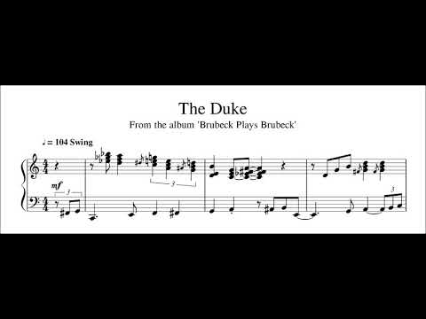Dave Brubeck - The Duke - Piano Transcription (Sheet Music in Description)
