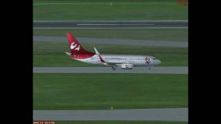 preview picture of video 'Fly2 Boeing 737-700 landing on London Stansted - FSX'