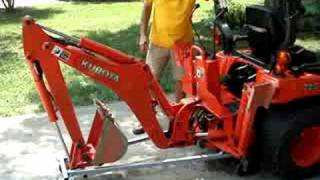 Backhoe removal demonstration using BXpanded Backhoe Dolly