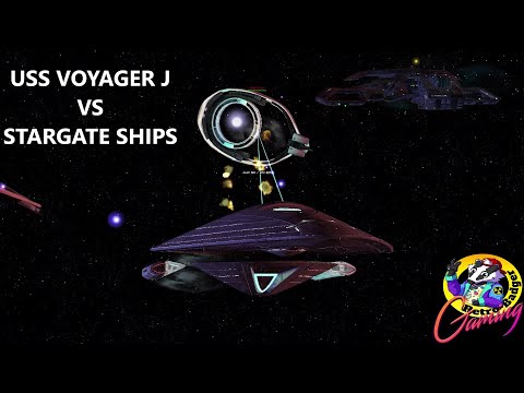 USS Voyager J VS Stargate Ships ORI ASGARD ODYSSEY | Star Trek Ship Battles | Bridge Commander |