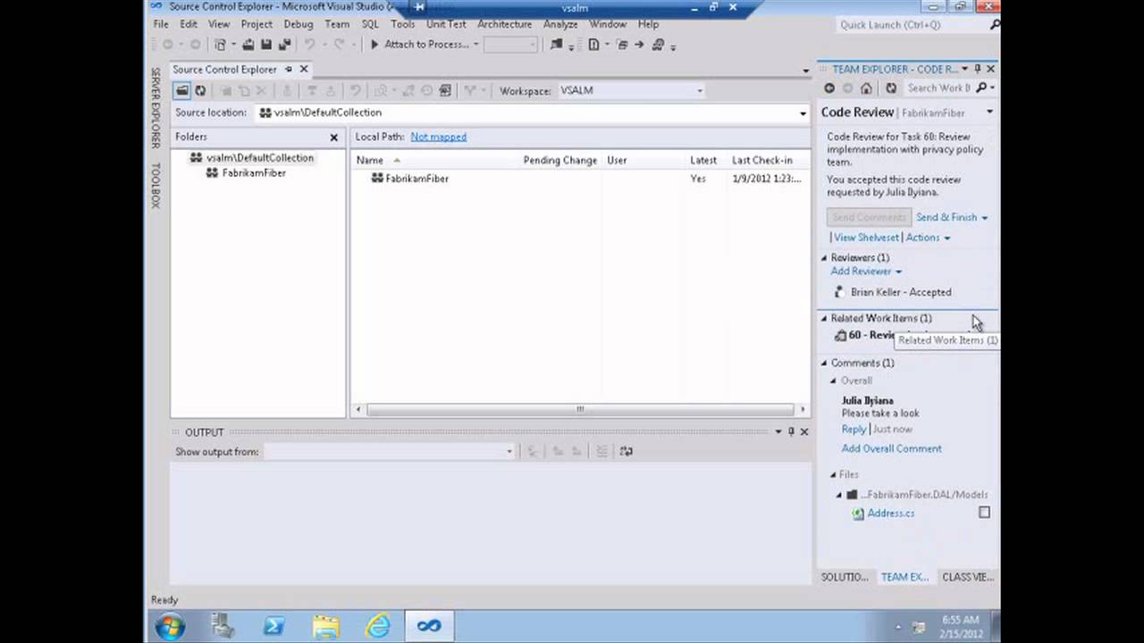 Using TFS 11's Code Review Feature