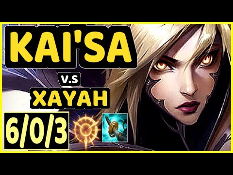 YUUKI60 (KAI'SA) vs XAYAH - 6/0/3 KDA BOTTOM ADC GAMEPLAY - EUW Ranked DIAMOND