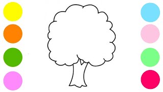 Easy Tree Drawing Step by Step for Kids