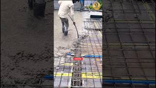 “No Honeycombing, No Cracks 💪 | Vibrator use in slab = Strength + Perfection! #construction #site