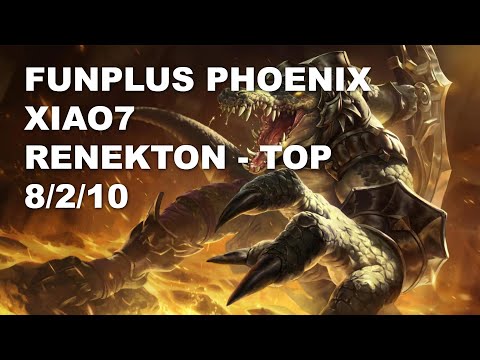 FunPlus Phoenix xiao7 Top Renekton vs Ornn - KR Challenger Rank Game