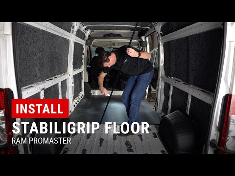 Installing StabiliGrip Floor in our RAM ProMaster