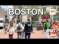 Walking in Boston downtown 4K / Boston tour 4K / Boston Massachusetts walking tour/ @Travelusa78