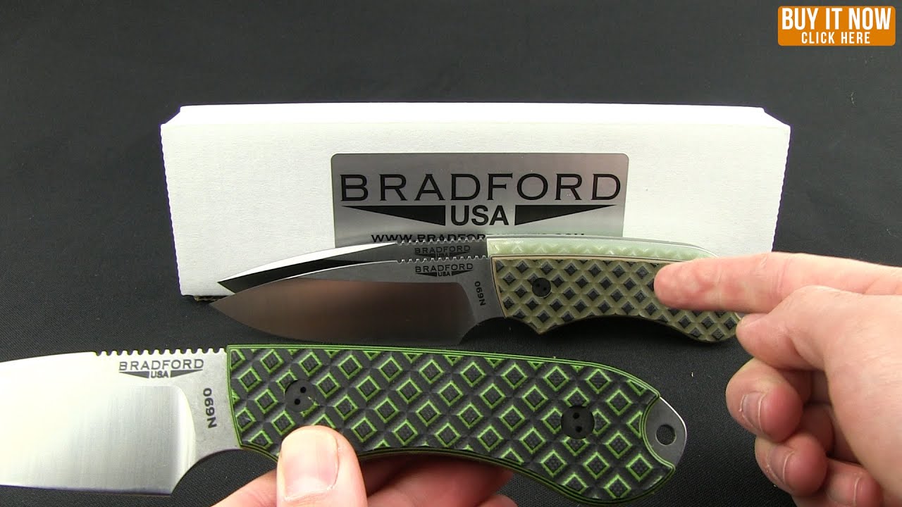 Bradford Knives Guardian4 Knife Ghost G-10 (False Edge/M390/Stonewash)