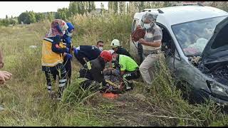 Seydişehir de trafik kazası 2 yaralı