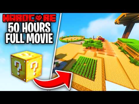 I Survived 50 Hours in ONE BLOCK LUCKY BLOCK in Minecraft Hardcore! [FULL MOVIE]