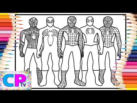 5 Spiderman Costumes Coloring Pages/Spiderman Styles/Cartoon/On & On/feat. Daniel Levi/NCS Release