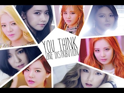 SNSD You Think Line Distribution Ranking (Singing Parts)