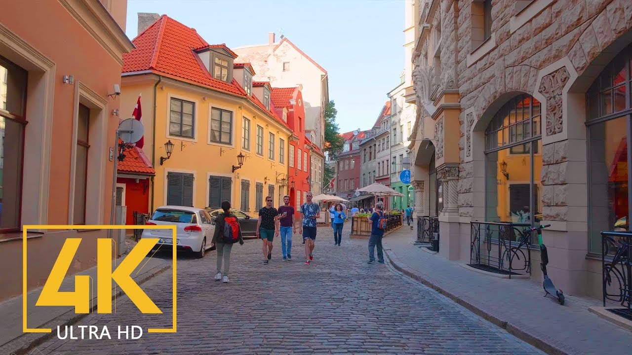 Immersive street-level walking tour through Riga, Latvia, showcasing authentic urban landscapes, local architecture, and the vibrant atmosphere of the city's neighborhoods