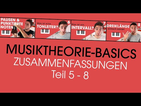 Musiktheorie Basics - Die Zusammenfassungen von Teil 5-8