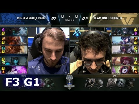 1907 Fenerbahçe vs Team oNe eSports | Game 1 Finals of Play-in Stage S7 LoL Worlds 2017 | FB vs ONE