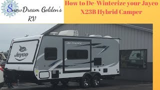 How to De-winterize and sanitize your hybrid RV