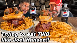 Eating TWO Smoak BBQ “Bucket” Burger Challenges in Rochester, Minnesota!!
