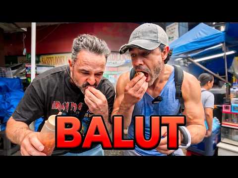 My American Brother Tries BALUT 1st time in Quiapo! 🇵🇭