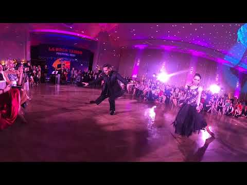  Maria Marinova  and  Sebastian Arce  are  dancing  to  Forever Tango  at  La Boca Tango Festival  in  2021