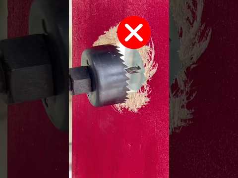 Great tips for using a wood hole saw. #diy