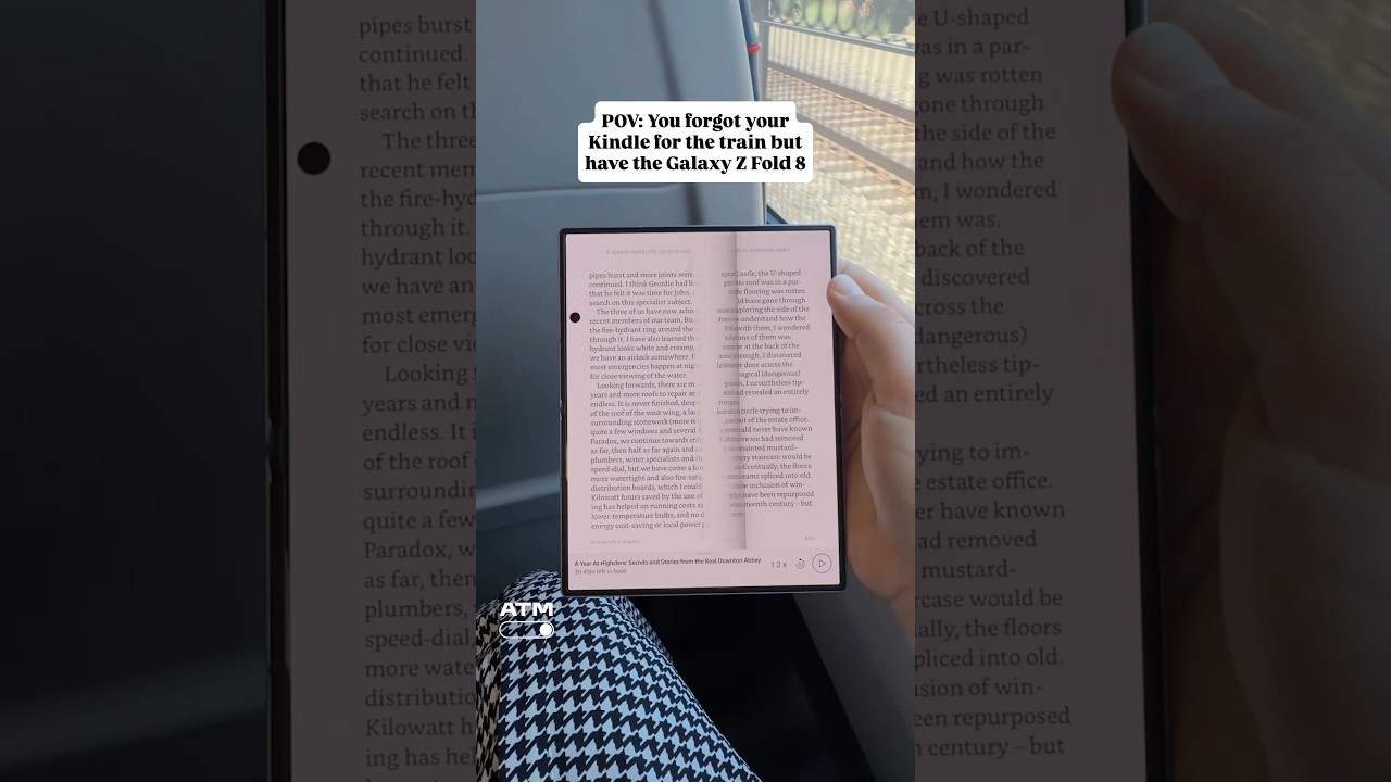 Using Samsung’s Galaxy Z Fold 8 As a Kindle